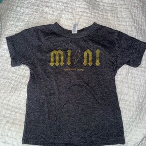 Youth Graphic Tee in Charcoal with Gold Design